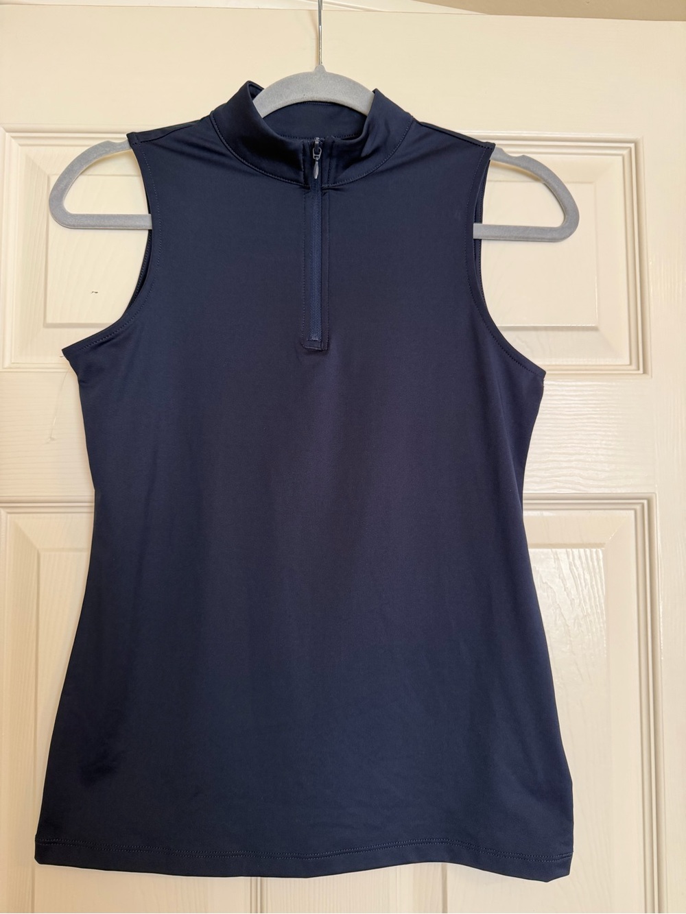 Tommy Bahama Everyday Active Navy Sleeveless Mock Neck Zip Tank